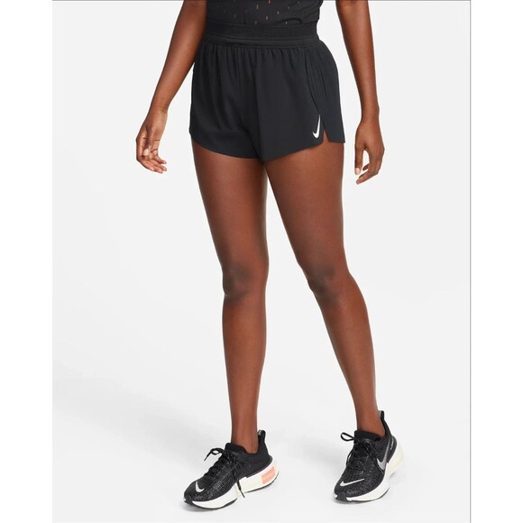 Nike AeroSwift Dri-FIT ADV 3" Running racing Shorts Black Women's XL FN2328 010 - Picture 9 of 12